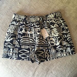 Linen Tribal Print Shorts Forever 21 NWT